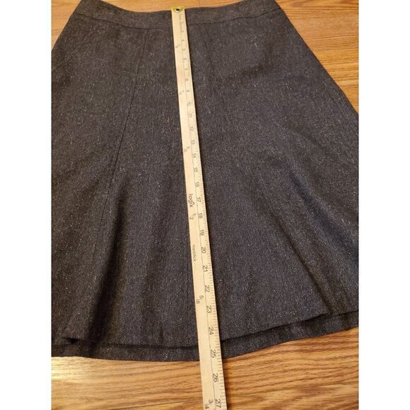 Ann Taylor Loft A-Line Skirt Midi Women Size 8 Wool Blend Business Office Career - Picture 5 of 8